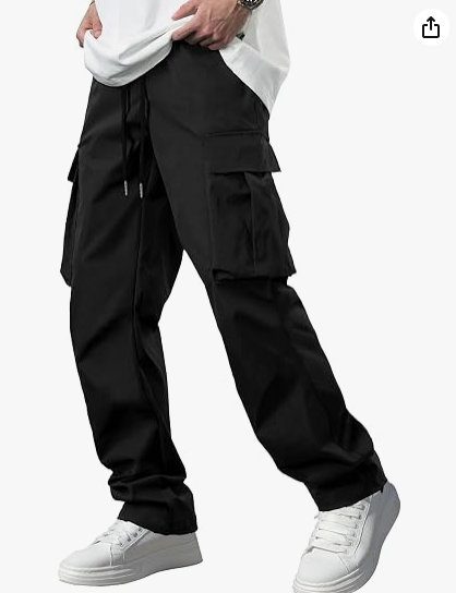 Pantalon Cargo Negro